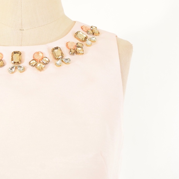 ❌SOLD❌Eliza J Blush Pink Jeweled Crop Top - Picture 3 of 7